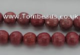CRC802 15.5 inches 8mm faceted round Brazilian rhodochrosite beads