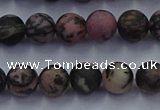 CRD24 15.5 inches 6mm round matte rhodonite beads wholesale