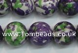 CRF07 15.5 inches 16mm round dyed rain flower stone beads wholesale
