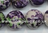 CRF09 15.5 inches 20mm round dyed rain flower stone beads wholesale