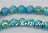 CRF102 15.5 inches 8mm round dyed rain flower stone beads wholesale