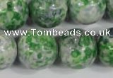 CRF158 15.5 inches 20mm round dyed rain flower stone beads wholesale