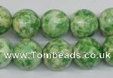 CRF185 15.5 inches 14mm round dyed rain flower stone beads wholesale