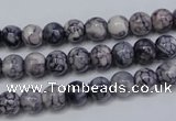 CRF280 15.5 inches 4mm round dyed rain flower stone beads