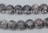 CRF282 15.5 inches 8mm round dyed rain flower stone beads