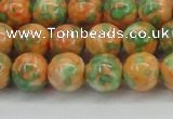 CRF311 15.5 inches 12mm round dyed rain flower stone beads wholesale