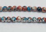 CRF35 15.5 inches 6mm round dyed rain flower stone beads wholesale