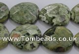 CRH150 15.5 inches 20*25mm faceted freeform rhyolite gemstone beads