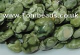 CRH42 15.5 inches 8*12mm oval rhyolite beads wholesale
