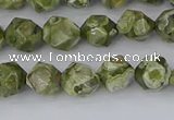 CRH535 15.5 inches 6mm faceted nuggets rhyolite gemstone beads