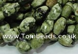 CRH66 15.5 inches 7*11mm faceted rice rhyolite beads wholesale