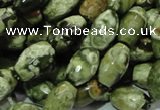 CRH67 15.5 inches 8*13mm faceted rice rhyolite beads wholesale