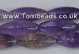 CRI100 15.5 inches 12*30mm rice natural ametrine gemstone beads