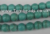 CRO133 15.5 inches 8mm round synthetic turquoise beads wholesale