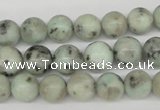 CRO189 15.5 inches 10mm round sesame jasper beads wholesale