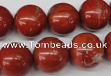CRO448 15.5 inches 16mm round red jasper beads wholesale