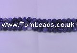 CRO802 15.5 inches 8mm round matte sodalite gemstone beads