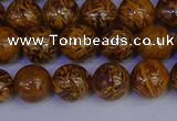 CRO882 15.5 inches 8mm round elephant blood stone beads