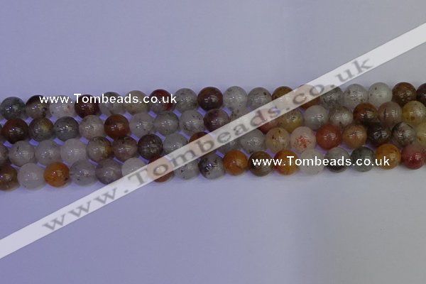 CRO893 15.5 inches 10mm round mixed lodalite quartz beads wholesale