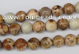CRO98 15.5 inches 8mm round picture jasper beads wholesale
