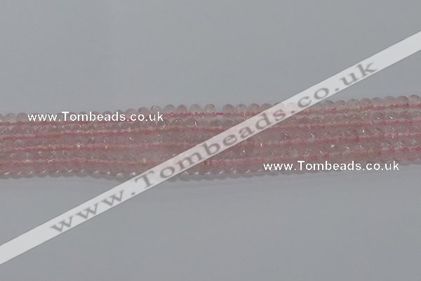CRQ115 15.5 inches 4*6mm faceted rondelle rose quartz beads