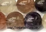 CRU1062 15 inches 10mm round mixed rutilated quartz beads