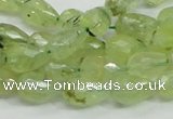 CRU124 15.5 inches 8*12mm faceted teardrop green rutilated quartz beads