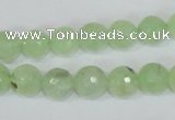 CRU203 15.5 inches 12mm faceted round green rutilated quartz beads