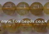 CRU613 15.5 inches 10mm round golden rutilated quartz beads