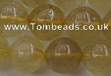 CRU614 15.5 inches 12mm round golden rutilated quartz beads