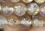 CRU636 15.5 inches 6mm round golden rutilated quartz beads