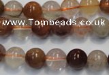 CRU654 15.5 inches 10mm round Multicolor rutilated quartz beads