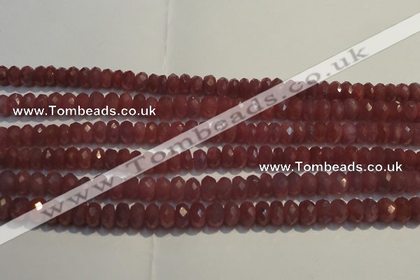CRZ1019 15.5 inches 5*7mm faceted rondelle A grade ruby beads