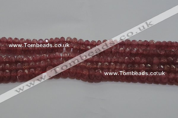 CRZ1102 15.5 inches 4*6mm faceted rondelle AAA+ grade ruby beads