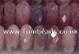 CRZ1154 15.5 inches 5*9mm faceted rondelle natural ruby beads