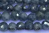 CRZ1174 15 inches 4mm faceted round sapphire beads