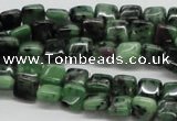 CRZ12 15.5 inches 8*8mm square ruby zoisite gemstone beads wholesale