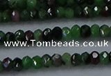 CRZ751 15.5 inches 2.5*4mm faceted rondelle ruby zoisite beads