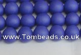 CSB1411 15.5 inches 6mm matte round shell pearl beads wholesale