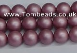 CSB1641 15.5 inches 6mm round matte shell pearl beads wholesale