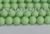 CSB1740 15.5 inches 4mm round matte shell pearl beads wholesale