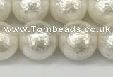 CSB2203 15.5 inches 10mm round wrinkled shell pearl beads wholesale