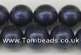 CSB2342 15.5 inches 8mm round wrinkled shell pearl beads wholesale