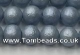 CSB2471 15.5 inches 6mm round matte wrinkled shell pearl beads