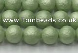 CSB2531 15.5 inches 6mm round matte wrinkled shell pearl beads