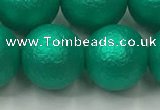 CSB2566 15.5 inches 16mm round matte wrinkled shell pearl beads
