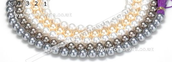 CSB51 16 inches 16mm round shell pearl beads Wholesale