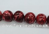 CSE165 15.5 inches 16mm round dyed natural sea sediment jasper beads