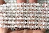 CSE601 15 inches 6mm round selenite beads wholesale