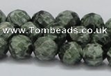 CSH08 15.5 inches 12mm faceted round natural seraphinite beads
